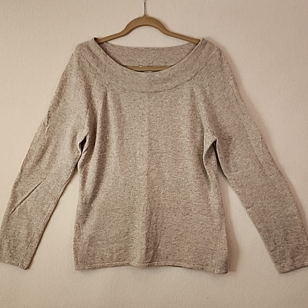 Carole Little Womens Sweater Size XL Angora Rabbit Hair Wool Beige